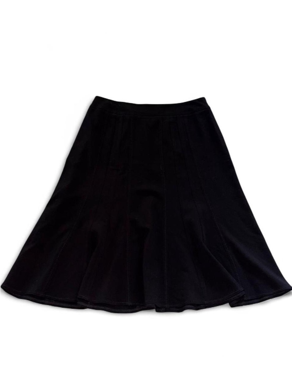 Dalia Black Vintage A-Line Midi Skirt